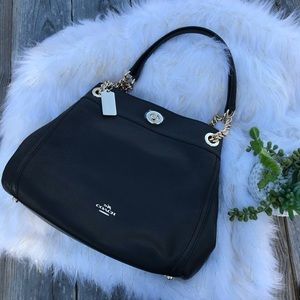 Coach Turnlock Edie Black Handbag